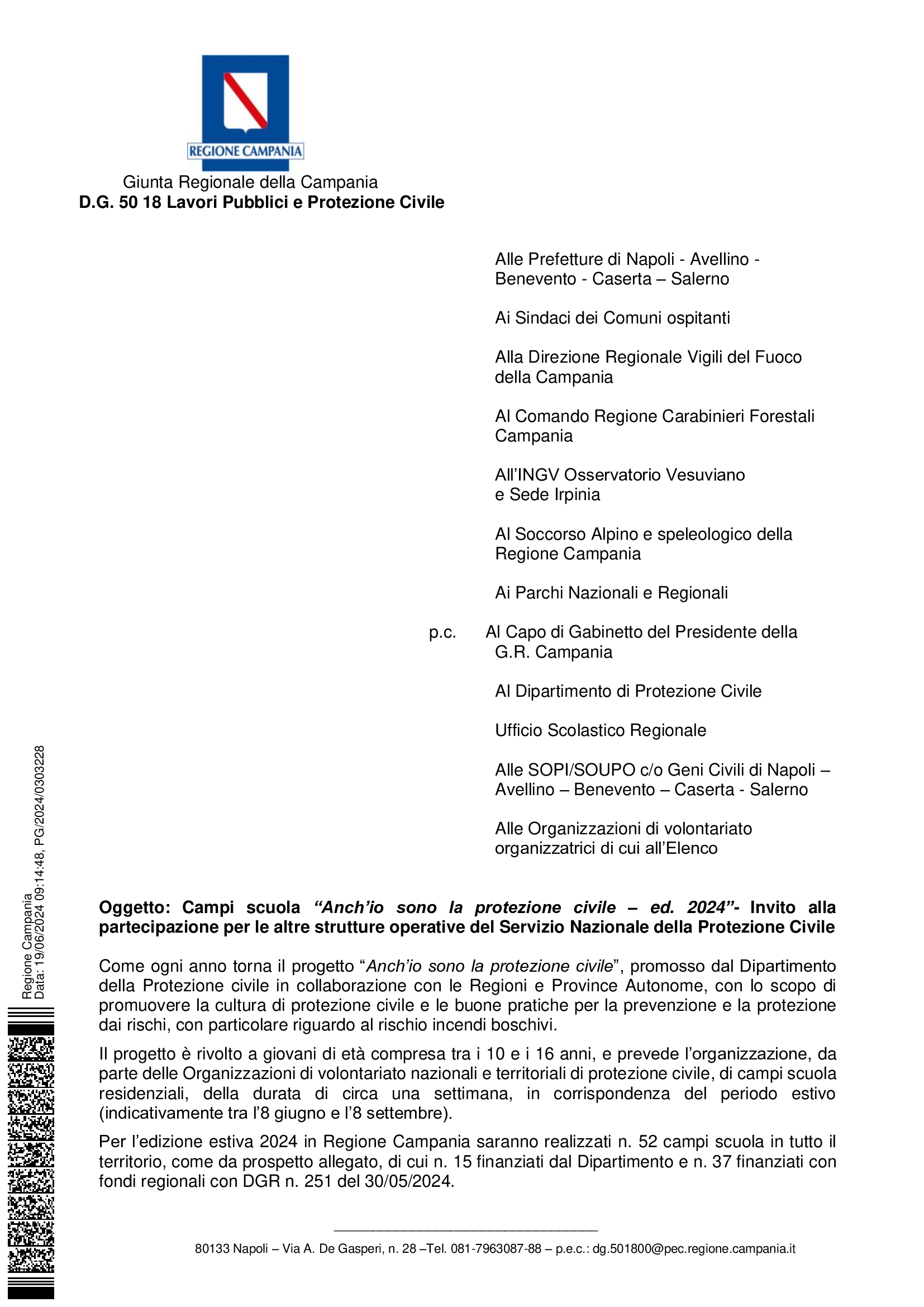 Campi scuola Protezione civile